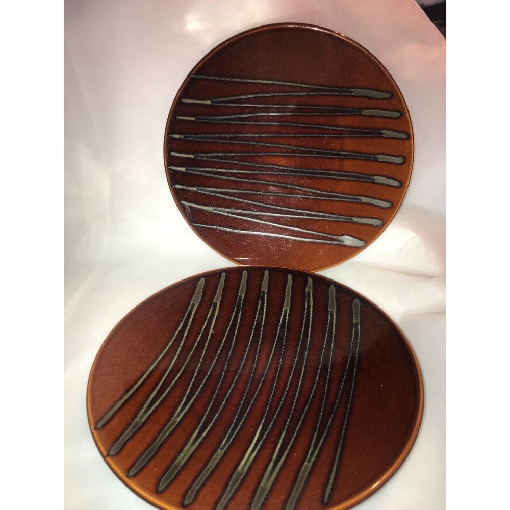 Joseph Abboud Stoneware Mahogany 4048 set of 2 Salad plate 2005(Discontinued)